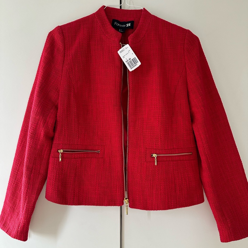 Forever 21 Red Textured Jacket